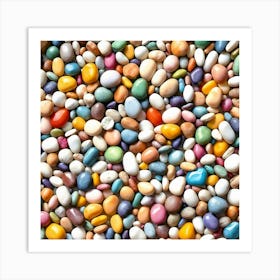 Colorful Pebbles Art Print