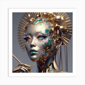 Cyborg Woman Art Print