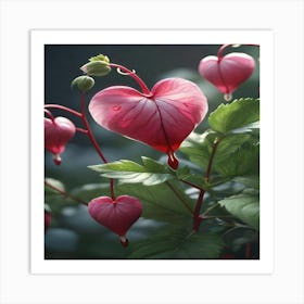 Heart Shaped Flowers 1 Art Print