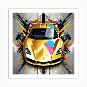 Abstract Of A Sports Car Art Print