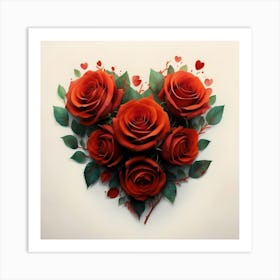 Heart Of Roses 5 Art Print