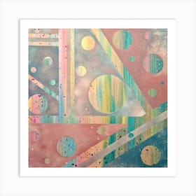 Abstract lines and circles Art Print