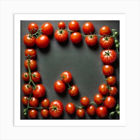 Tomatoes In The Shape Of A Square Art Print