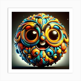 Psychedelic Sphere Art Print