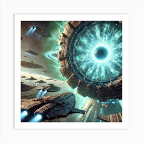 Black Hole Artillery Defensive Barrier Art Print