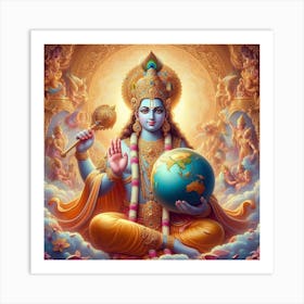 Lord narayana 1 Art Print