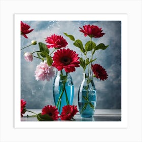 Flowers In Vases 1 Art Print