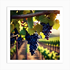 Vineyard Grapes Art Print