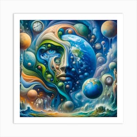 Earth - Psychedelic Painting Art Print