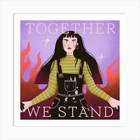 Together We Stand Square Art Print