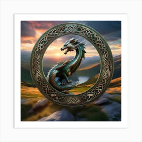 Celtic Dragon 1 Art Print