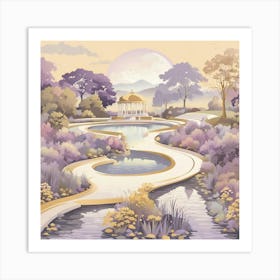 Lavender garden Art Print