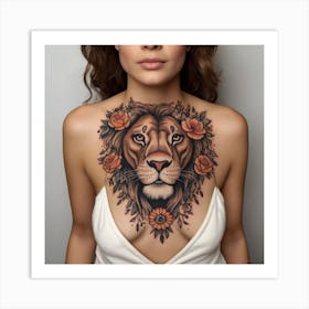 Lion Tattoo Art Print