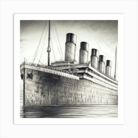 Historical Titanic ship 🛳️ Art Print