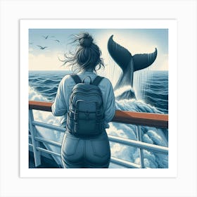 Whale Watching Art Print