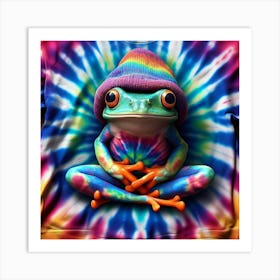 Tie Dye Frog Art Print