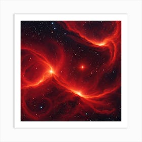 Red Nebula Art Print