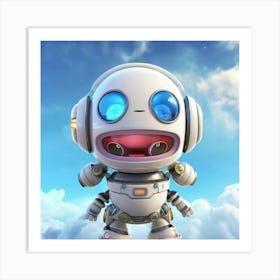 Robot In The Sky 1 Art Print