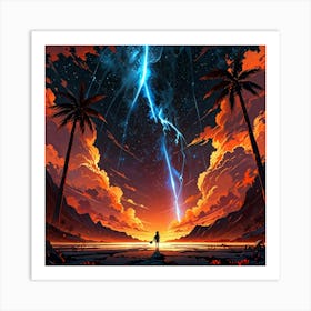 Lightning In The Sky Art Print