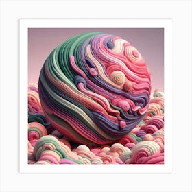 Swirled Sphere Art Print