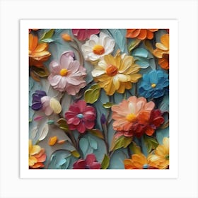 Flowers On A Wall Art Print