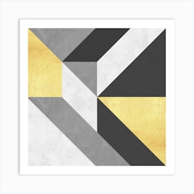 Gray and gold textures 9 Art Print