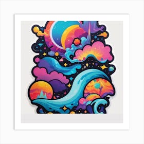 Psychedelic Space,wall art Art Print