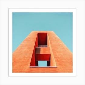 Orange Building Art Print