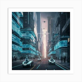 Futuristic Cityscape 39 Art Print