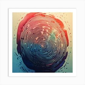 Fingerprint Painting, Fingerprint Art, Fingerprint Art, Fingerprint Art, Fingerprint Art, Art Print