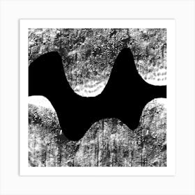 Grunge Style Black And White Painting 2 Art Print