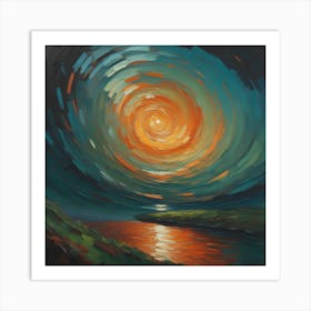 Sunrise at the Lake Art Print