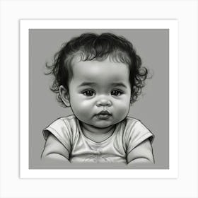 Portrait Of A Baby Art Print