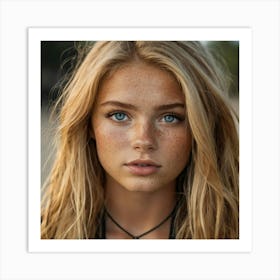 Freckled Girl 2 Art Print