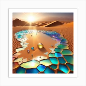 Sahara Countryside Peaceful Landscape Broken Glass Effect No Background Stunning Something That (1) Art Print