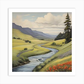 'River Valley' 1 Art Print