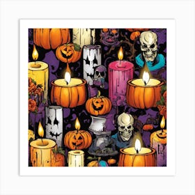 Halloween Seamless Pattern 3 Art Print