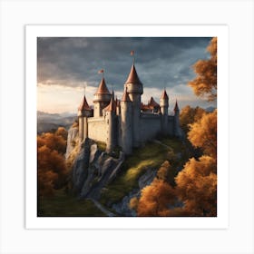 Castle On A Hill 7 Art Print