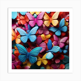 Colorful Butterflies 24 Art Print