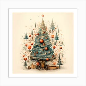 Christmas Cascade Canvas Art Print