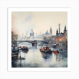 Thames Tranquility 1 Art Print