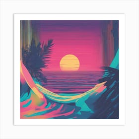 Minimalism Masterpiece, Trace In The Waves To Infinity + Fine Layered Texture + Complementary Cmyk C (46) Art Print