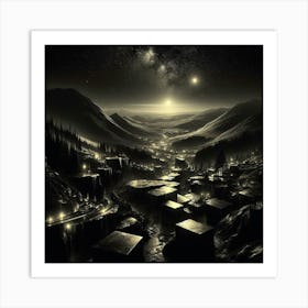 City Under The Stars Art Print