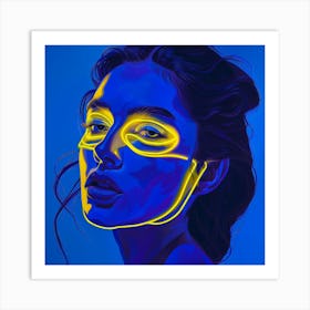 Neon Girl 2 Art Print