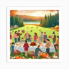 Thanksgiving Dinner 11 Art Print