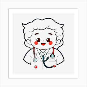 Doctor Cartoon Art Print