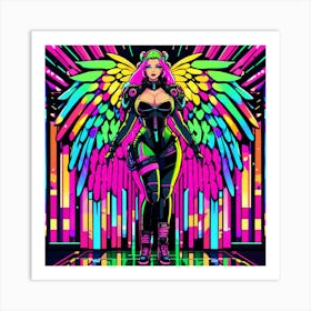 Neon Angel 44 Art Print