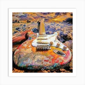 Guitar In The Sky Art Print