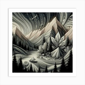 Mountains Art Print