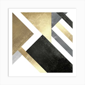 Gray and gold textures 2 Art Print